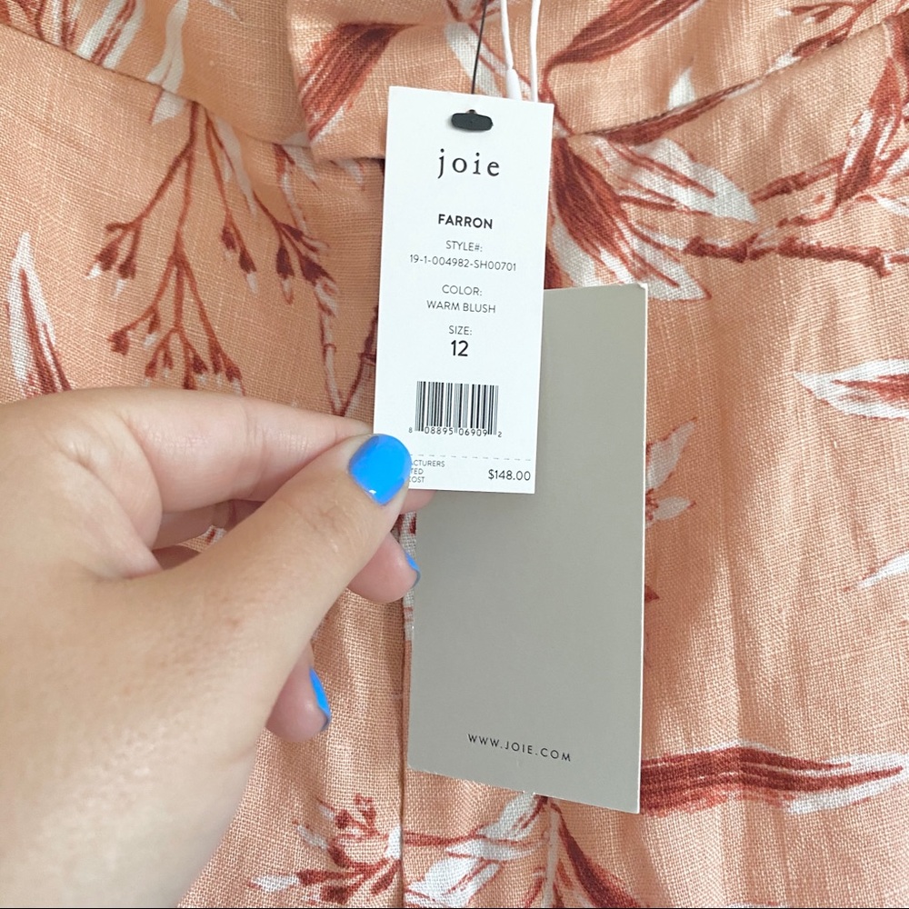 🌟HP🌟 Joie Floral Palm Print Farron Linen Shorts - Picture 6 of 7